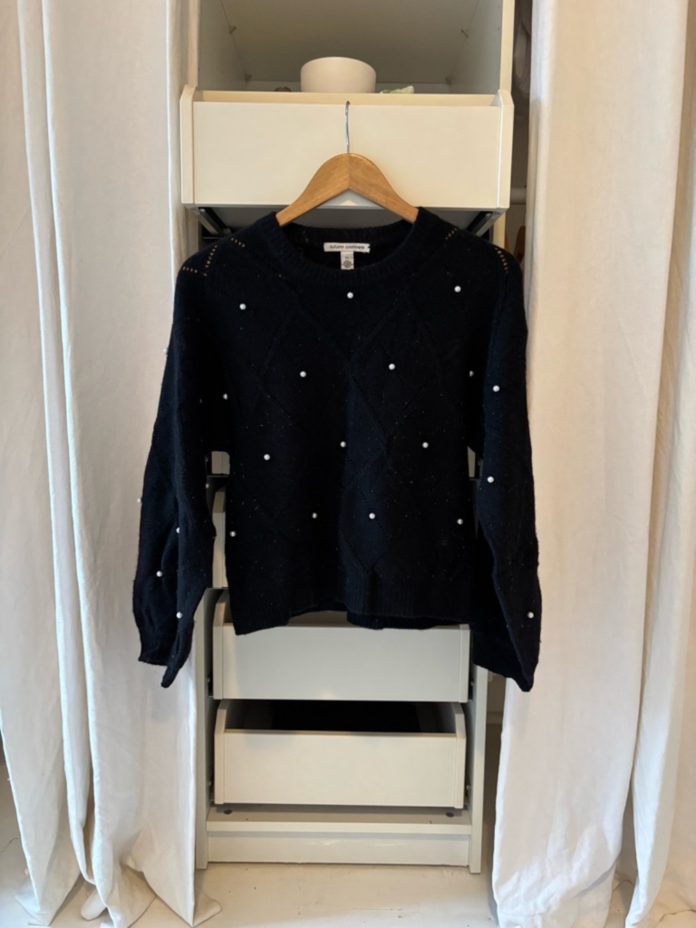 Sweater with Pearl Embellishments
